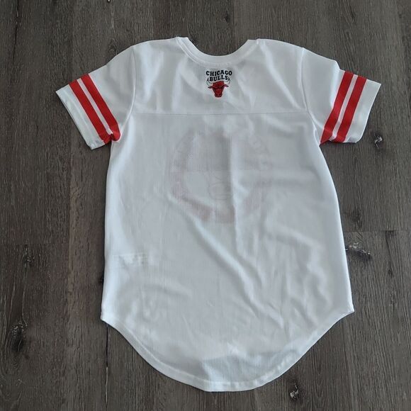 NBA Chicago Bulls Basketball Mesh Shirt Top White Size Large - Picture 5 of 7